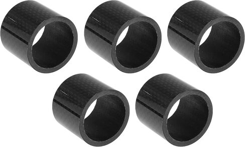 Bicycle Headset Spacers 30mm Bike Handlebar Stem Spacers 28.6mm 1-1/8" Carbon Fiber Gloss Black Carbon Fiber 5 Pcs in Kuwait