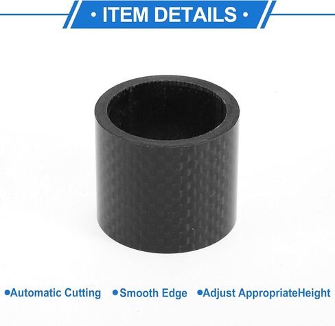 Bicycle Headset Spacers 30mm Bike Handlebar Stem Spacers 28.6mm 1-1/8" Carbon Fiber Gloss Black Carbon Fiber 5 Pcs in Kuwait