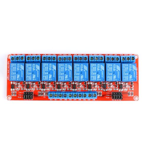 وحدة مرحل Optocoupler 8 قنوات 24 فولت 10A/250 فولت تيار متردد 2-5mA مشغل منخفض 0-8 فولت عالي 8.5-30 فولت متوافق مع عزل Arduino PLC 5kV in Kuwait