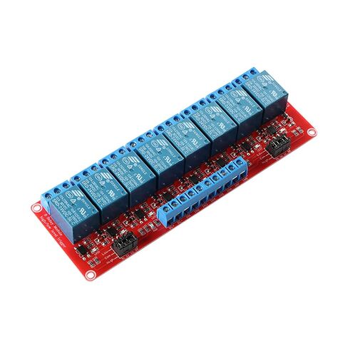 وحدة مرحل Optocoupler 8 قنوات 24 فولت 10A/250 فولت تيار متردد 2-5mA مشغل منخفض 0-8 فولت عالي 8.5-30 فولت متوافق مع عزل Arduino PLC 5kV in Kuwait