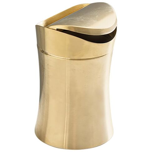Garneck Small Desktop Trash Can with Lid, 1.5l Gold Stainless Steel Mini Garbage Bin for Bathroom Office Kitchen Countertop Wastebasket in Kuwait