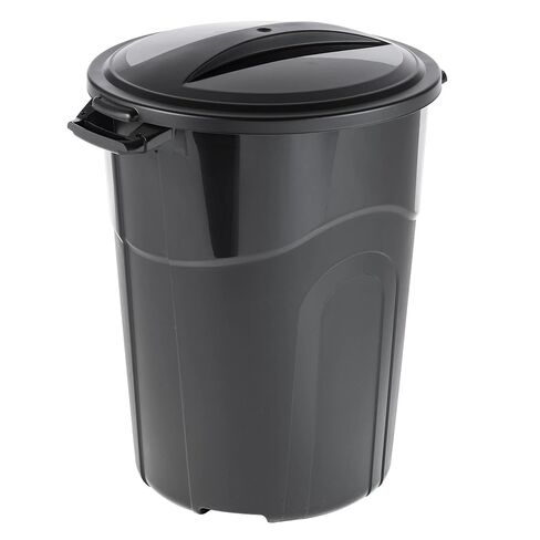 32 Gallon Heavy Duty Waste Container, Injection Molded Construction Garbage Can with Secure Click Lock Lid, Spacious Bin for Yard Leaves, Trash and Garage Clutter Storage in Kuwait
