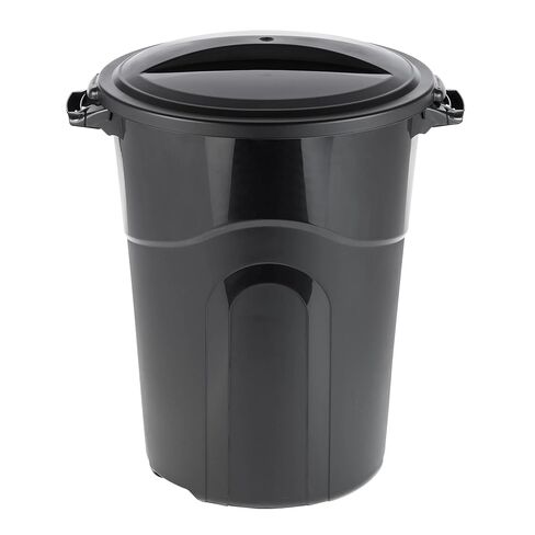 32 Gallon Heavy Duty Waste Container, Injection Molded Construction Garbage Can with Secure Click Lock Lid, Spacious Bin for Yard Leaves, Trash and Garage Clutter Storage in Kuwait