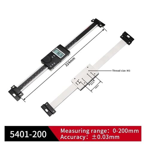 Digital Readout Kit Magnetic Linear Scale Vertical Vernier Caliper Digital Linear Scale with LCD Display for Milling Machines(0-200mm) in Kuwait