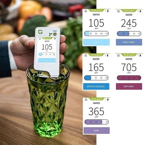 Greennovo شاشة قراءة فورية تعمل باللمس اللحوم والفواكه والخضروات اختبار نترات المياه عداد TDS PPM محلل ومجموعة عداد جيجر للأغذية (أبيض) in Kuwait