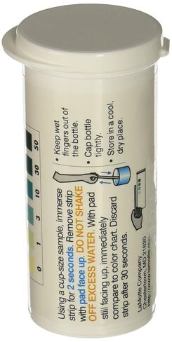 LaMotte 2984LR Insta-Test Hydrogen Peroxide Single Factor Test Strip, 0 ppm-50 ppm Range (Vial of 25 Strips) in Kuwait