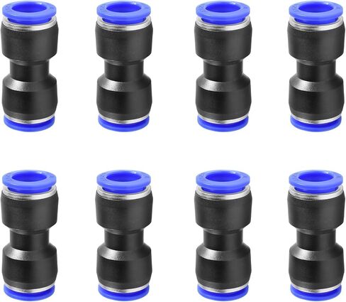 8 Pcs 4 mm Push to Connect Fitting, Straight Union, Plastic | Straight Union, Pneumatic Quick Connector, Pneumatical Fittings Tube Adapter, for Pneumatic Quick Connect Applications in Kuwait