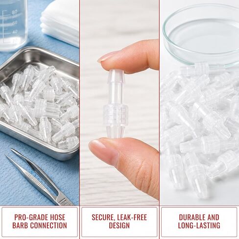 10 قطعة قفل Luer ذكر 1/4 "PP Luer قفل موصل خرطوم بارب تركيب عدة لأدوات تحليلية مختبرية معدات حوض السمك in Kuwait