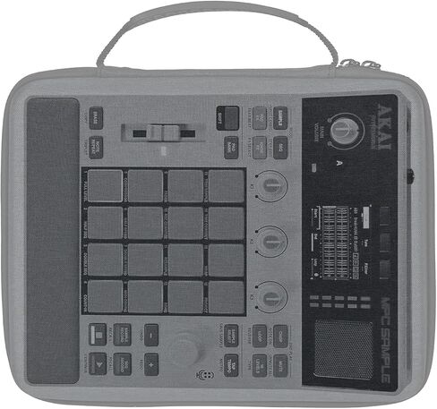 حقيبة سفر صلبة متوافقة مع جهاز أخذ العينات المحمول المستقل Akai Professional MPC، حقيبة حمل (رمادي-أسود) in Kuwait