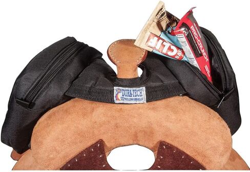 Dura-Tech Padded Insulated Saddle Horn Bag | Color Black | Trail Riding Essential for Horse | Secured & Lightweight Design | Durable 600D Nylon Compartments in Kuwait