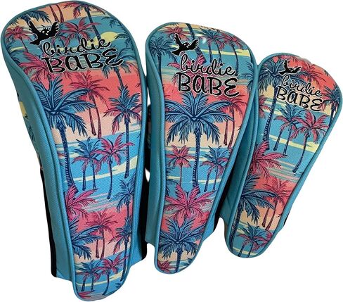 Birdie Babe Sunset Palms Head Covers Set of 3 in Kuwait