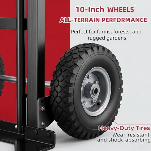 COOCHEER Heavy Duty Hand Truck, 600 LBS Capacity Aluminum Dolly Cart with 10 Inch Pneumatic Tires, Lightweight Industrial Hand Cart for Moving, Warehouse, Home and Office Use, 51 Inch Tall in Kuwait