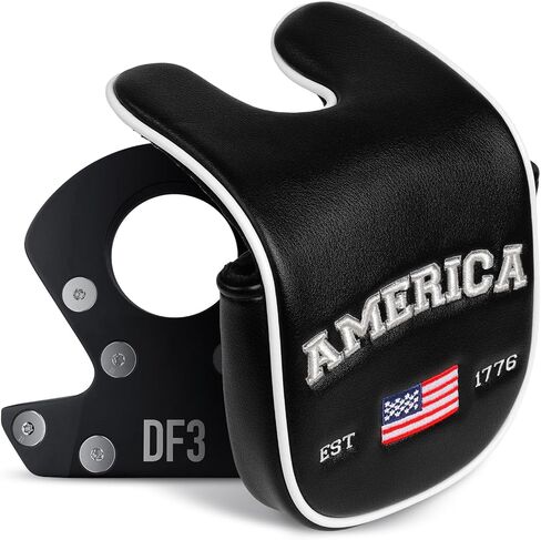 Golf Putter Cover for DF3 LAB with America Flag Center Shaft Putter Cover | USA Patriotism Magnetic Closure Black PU Leather Golf Putter Headcover Golf Gift for Men Women in Kuwait