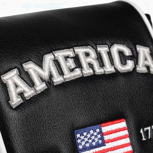 Golf Putter Cover for DF3 LAB with America Flag Center Shaft Putter Cover | USA Patriotism Magnetic Closure Black PU Leather Golf Putter Headcover Golf Gift for Men Women in Kuwait