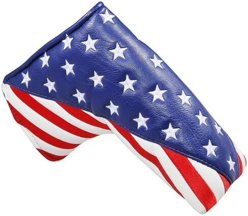 USA Mallet Putter Cover Headcover Magnetic Golf Head Covers Headcovers Club Protective Equipment for Scotty Cameron Odyssey Two Ball Taylormade Durable (USA Blade Putter) in Kuwait
