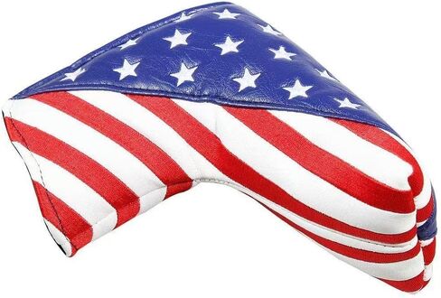 USA Mallet Putter Cover Headcover Magnetic Golf Head Covers Headcovers Club Protective Equipment for Scotty Cameron Odyssey Two Ball Taylormade Durable (USA Blade Putter) in Kuwait