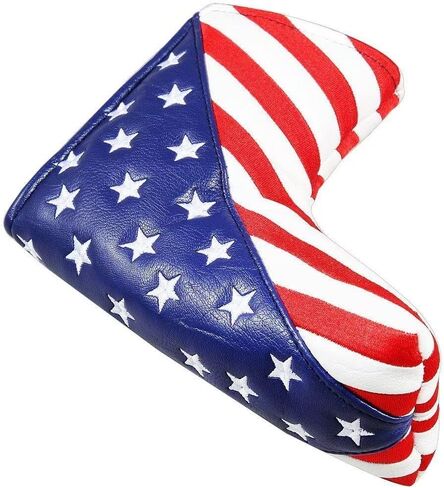 USA Mallet Putter Cover Headcover Magnetic Golf Head Covers Headcovers Club Protective Equipment for Scotty Cameron Odyssey Two Ball Taylormade Durable (USA Blade Putter) in Kuwait