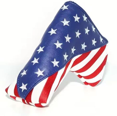 USA Mallet Putter Cover Headcover Magnetic Golf Head Covers Headcovers Club Protective Equipment for Scotty Cameron Odyssey Two Ball Taylormade Durable (USA Blade Putter) in Kuwait