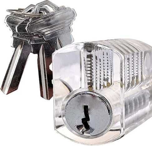 قفل تمرين شفاف من Varspo - قفل بهلوان شفاف شفاف مع آلية مرئية لرياضة Locksport in Kuwait