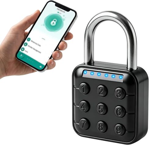قفل رقمي ذكي مع رمز للخزانة، قفل بوابة خارجي، قفل كومبو متوافق مع تطبيق Tuya، قفل أمان بزر ضغط مقاوم للماء لتخزين سياج الصالة الرياضية in Kuwait