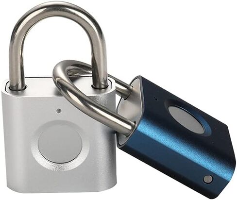 قفل ذكي لصالة الألعاب الرياضية: عبوتان باللونين الأسود والفضي - قفل بصمة صغير eLinkSmart Lock Lock مع معدن ملون بدون مفتاح 20 بصمة إصبع يناسب الأمتعة المدرسية وصندوق الأدوات وخزانة الصالة الرياضية in Kuwait