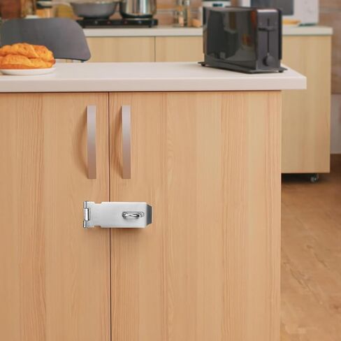 Door Latch Hasp Lock Hasp Door Latches Gate Latches Stainless Steel Lock Latch Heavy Duty Padlock Hasp with Screws for Mailbox Drawer Closet Fence Door Window Cabinets 4Inch in Kuwait
