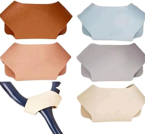 5Pcs Leather Stethoscope Name Tags | Premium Medical, Tube Tags, Healthcare Use, Personal Identification in Kuwait