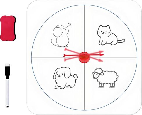 Dry Erase Magnetic Spinning Wheel with Arrow Spinner Prize Wheel DIY Party Board Games Preschool Learning Activities Teaching Tools in Kuwait