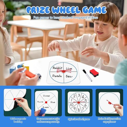Dry Erase Magnetic Spinning Wheel with Arrow Spinner Prize Wheel DIY Party Board Games Preschool Learning Activities Teaching Tools in Kuwait