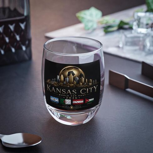 Kansas City World Cup Host 2026 Whiskey Glass | Soccer Skyline in Kuwait