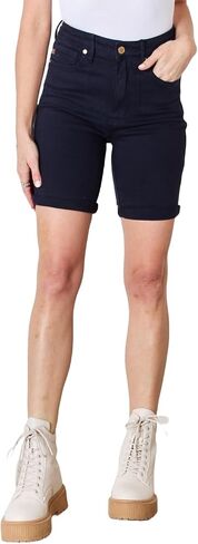 Judy Blue Women's High Waist Tummy Control Bermuda Shorts in Kuwait