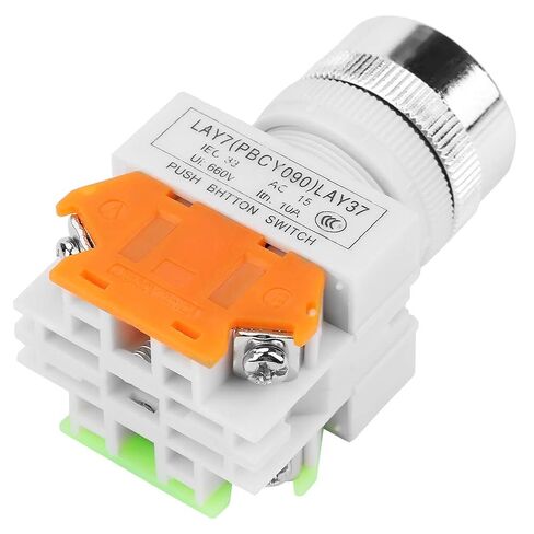 Long Lifespan Auto Reset Flat Head Green Push Button Momentary Switch for 220V Electrical Circuits in Kuwait