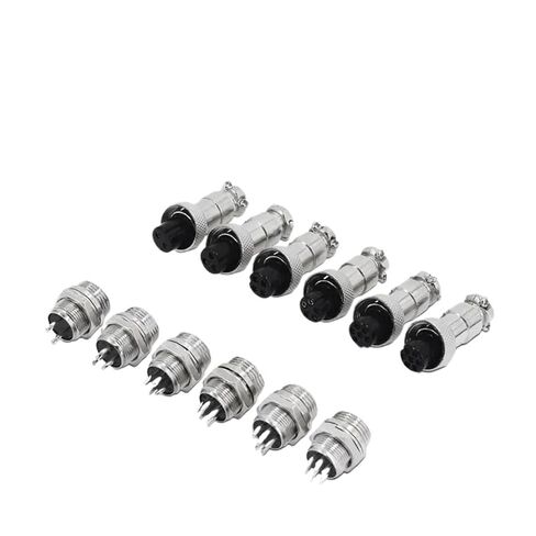 5/10/20 Set GX12 GX16 GX20 Male and Female Aviation Plug Sockets 2 3 4 5 6 7 8 9 10 12 14 15 Pin Circular Connectors for Cables(GX12,20Sets (Male Female),12P) in Kuwait