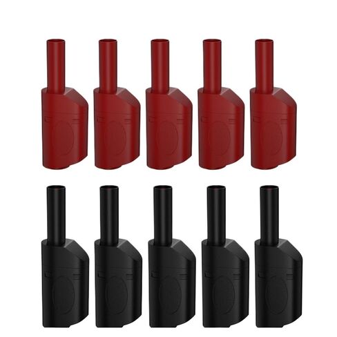 10PCS 4MM Safety Sheath Stackable Banana Plug Wire Solder Connector DIY Electrical Tools(5colorsx2) in Kuwait