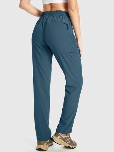KWZ Womens Hiking Pants Lightweight Cargo Pants | Quick Dry Water Resistant Travel Casual Safari Golf Athletic Pants Zipper Pockets in Kuwait