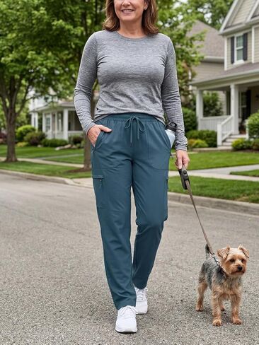 KWZ Womens Hiking Pants Lightweight Cargo Pants | Quick Dry Water Resistant Travel Casual Safari Golf Athletic Pants Zipper Pockets in Kuwait