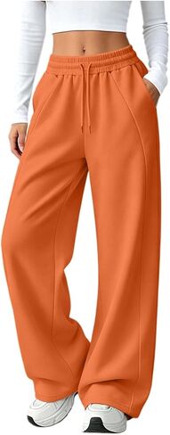 Womens Wide Leg Sweatpants Casual Baggy Drawstring Joggers High Waisted Comfy Trousers with Pockets Fall Outfits 2026 in Kuwait