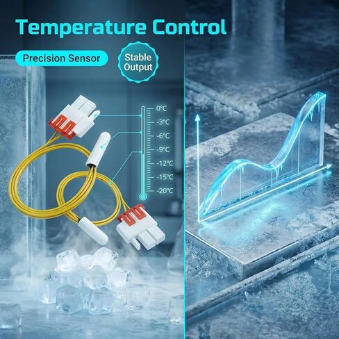 2 Pack Replacement for Samsung DA32-10104N Refrigerator Temperature Sensor | 2 Pcs DA32-10104V, AP4979323, PS4138666, AP4979323, 2030330 Sensor for RF263BEAESR, RF28HMEDBSR, RS25H5111SR and RF263BEAEBC in Kuwait