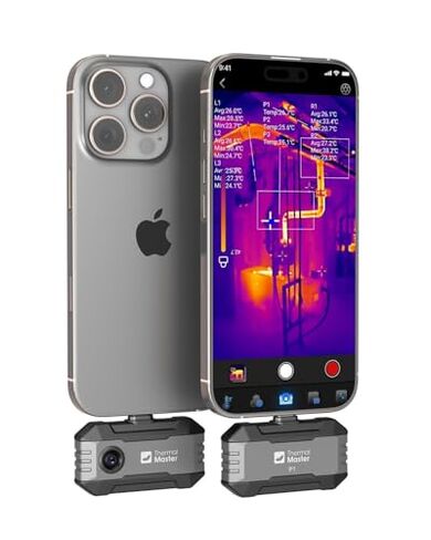Thermal Master P1 مع محول من النوع C إلى Lightning، وكاميرا حرارية لأجهزة iPhone وAndroid in Kuwait