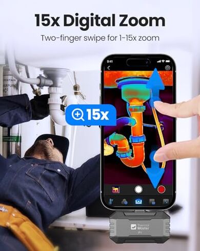 Thermal Master P1 مع محول من النوع C إلى Lightning، وكاميرا حرارية لأجهزة iPhone وAndroid in Kuwait