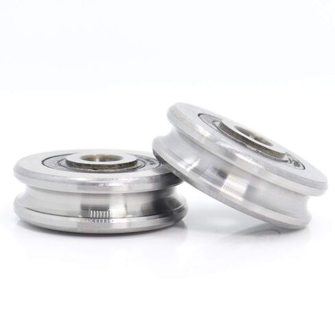Roller Bearings 2PCS Outer Ring with U-Groove Bearing 8x37x11x13mm Wire Cable Pulley Bearing Walking Heavy Pulley Crane U Groove Wheel Bearings in Kuwait