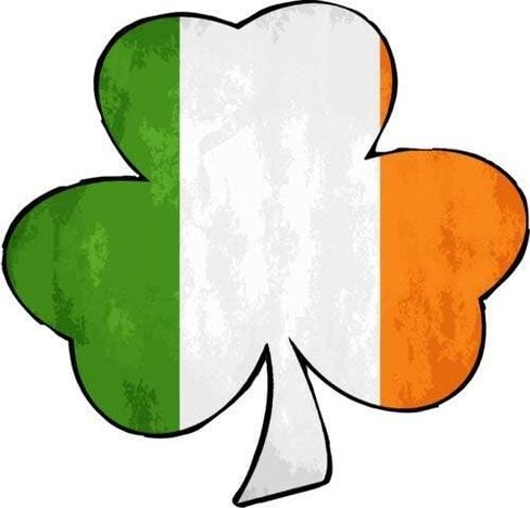 Irish Flag Decal - Shamrock Vinyl Sticker in Kuwait