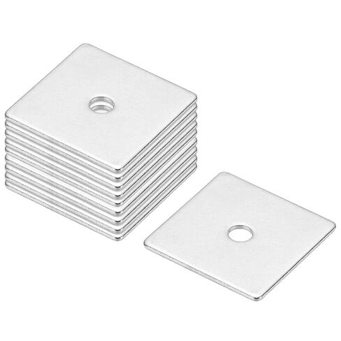 PATIKIL M10x30x2mm Square Washers, 36pcs Square Plate Washers Square Strut Washer Bearing Plate 304 Stainless Steel Flat Pad Spacer Hardware Fastener Nut Bolt Gasket in Kuwait