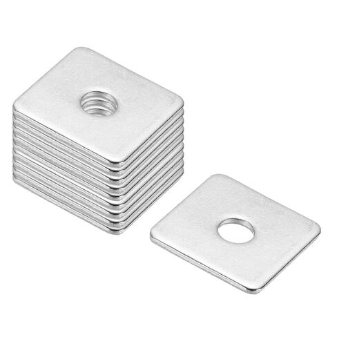 PATIKIL M10x30x2mm Square Washers, 36pcs Square Plate Washers Square Strut Washer Bearing Plate 304 Stainless Steel Flat Pad Spacer Hardware Fastener Nut Bolt Gasket in Kuwait