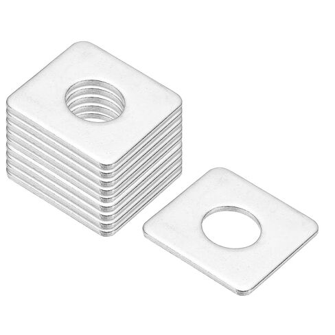 PATIKIL M10x30x2mm Square Washers, 36pcs Square Plate Washers Square Strut Washer Bearing Plate 304 Stainless Steel Flat Pad Spacer Hardware Fastener Nut Bolt Gasket in Kuwait