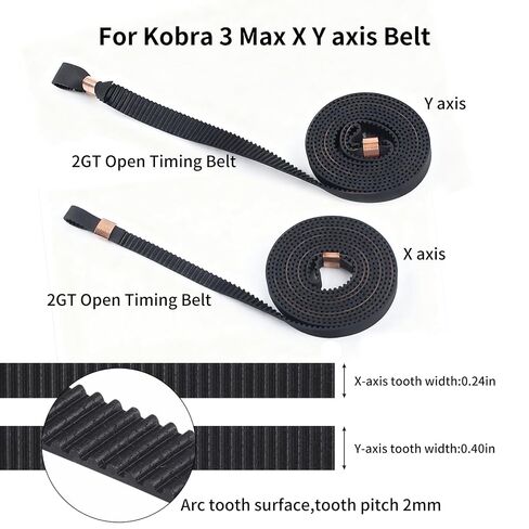 FYSETC Replacement Parts for Anycubiic Kobra 3Max: X Y Axis Timing Belt Kit Strong Rubber Drive for 3D Printer Kobra 3 Max Fast Printing in Kuwait