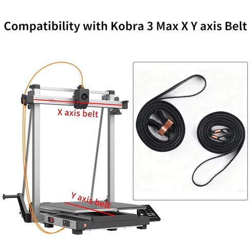 FYSETC Replacement Parts for Anycubiic Kobra 3Max: X Y Axis Timing Belt Kit Strong Rubber Drive for 3D Printer Kobra 3 Max Fast Printing in Kuwait