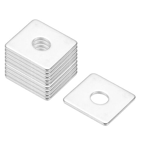 PATIKIL M10x30x2mm Square Washers, 36pcs Square Plate Washers Square Strut Washer Bearing Plate 304 Stainless Steel Flat Pad Spacer Hardware Fastener Nut Bolt Gasket in Kuwait
