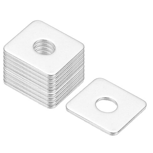 PATIKIL M10x30x2mm Square Washers, 36pcs Square Plate Washers Square Strut Washer Bearing Plate 304 Stainless Steel Flat Pad Spacer Hardware Fastener Nut Bolt Gasket in Kuwait