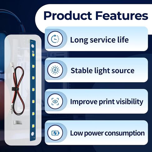 4 قطع AD5M مجموعة إضاءة LED بديلة لـ Flashforge Adventurer 5M / 5M Pro، تتميز بلوحة إضاءة LED 24 فولت مع 7 مصابيح LED لتعزيز سطوع الغرفة، شريط إضاءة LED للطابعة ثلاثية الأبعاد in Kuwait